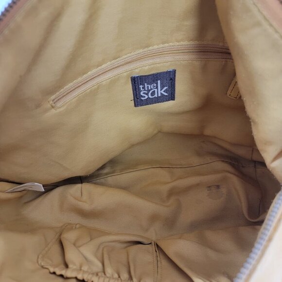 The Sak Yellow Pebbled Leather Hobo Shoulder Bag | Boho Chic Very Good Condition - Picture 11 of 14